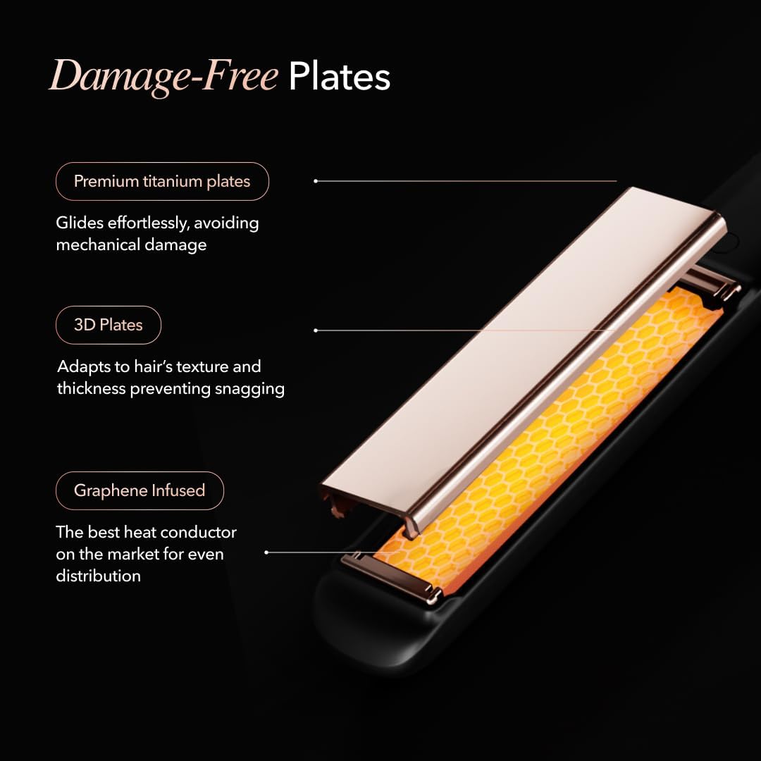 SRILabs StyleQ Flat Iron - Red Light Therapy, Titanium Graphene Plates