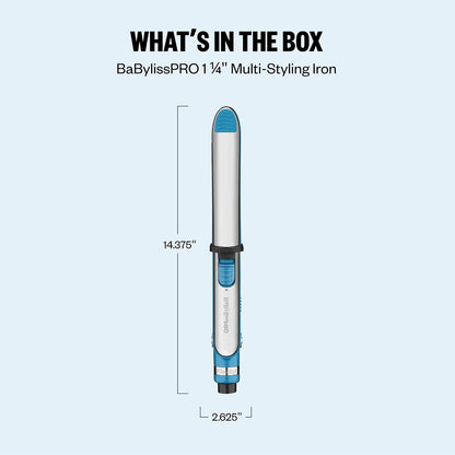 BaBylissPRO Nano Titanium Prima Ionic Hair Straightener – Professional Flat Iron & Curling Iron in One for Stylists, Pro Styling Hair Tool