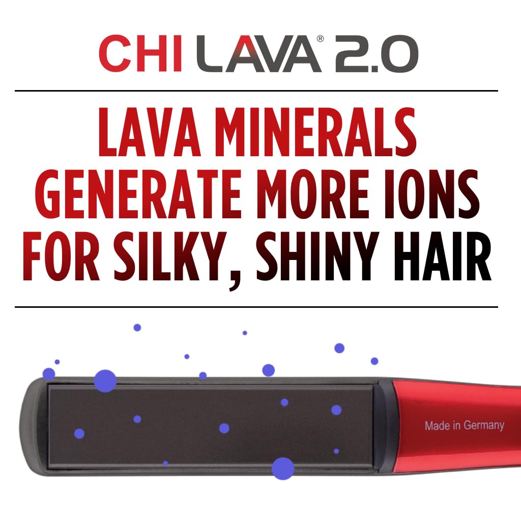 CHI Lava 2.0 Hairstyling Iron 1″ Flat Iron Hair Straightener