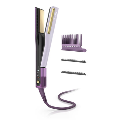 Shark SilkiPro Air Straightener & Blow Dryer, Flat Iron, Rose, HT400PK