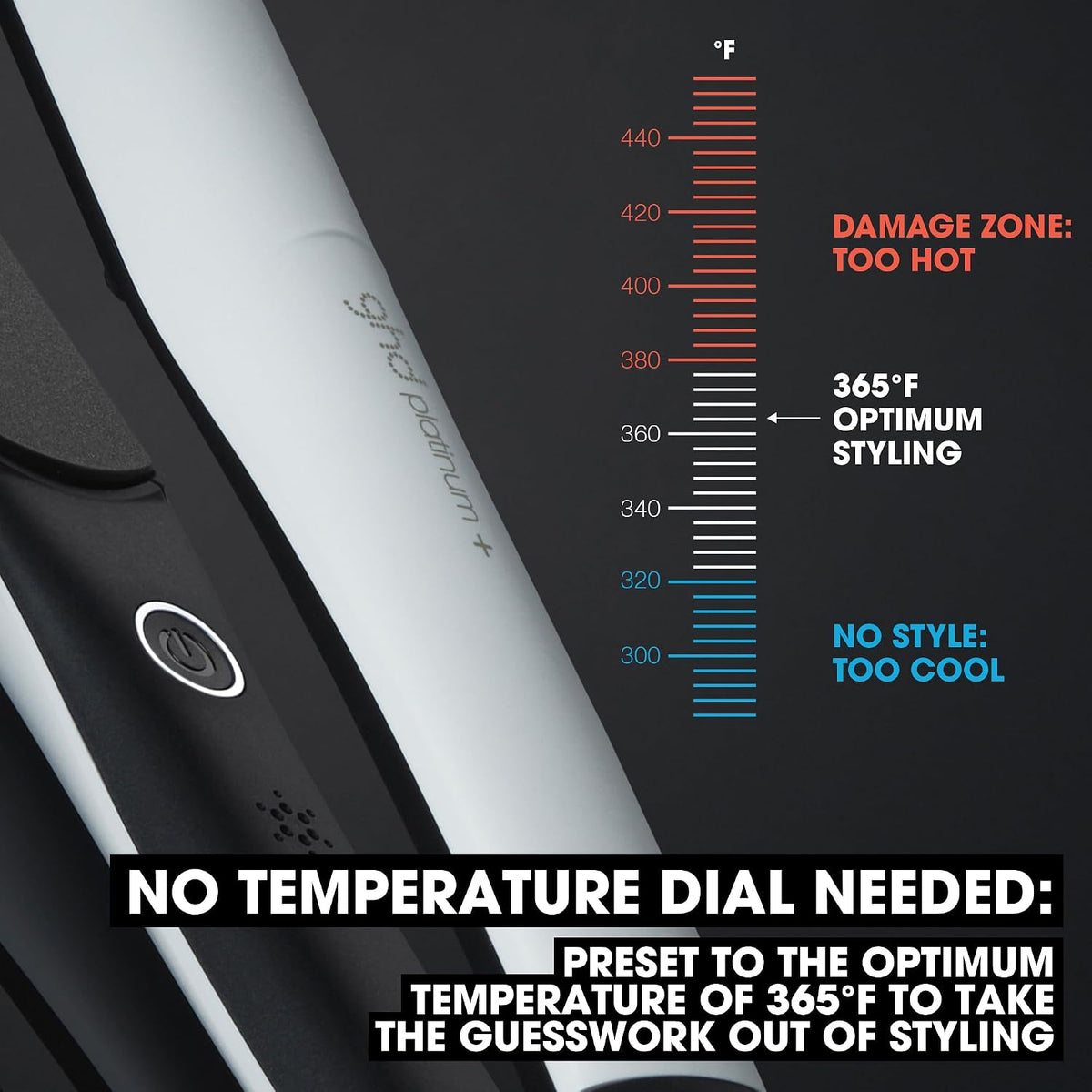 ghd Platinum+ Styler ― 1" Flat Iron Hair Straightener, Professional Ceramic Hair Styling Tool for Stronger Hair, More Shine, & More Color Protection