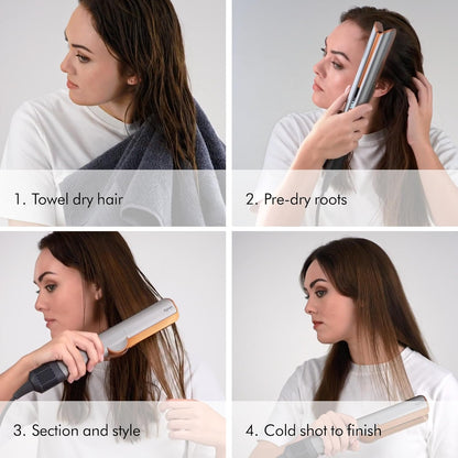 Dyson Airstrait™ Straightener, Wet to Dry Hair Straightener, No Heat Damage, No hot Plates, All Hair Types