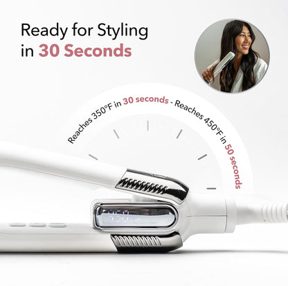 SRILabs StyleQ Flat Iron - Red Light Therapy, Titanium Graphene Plates