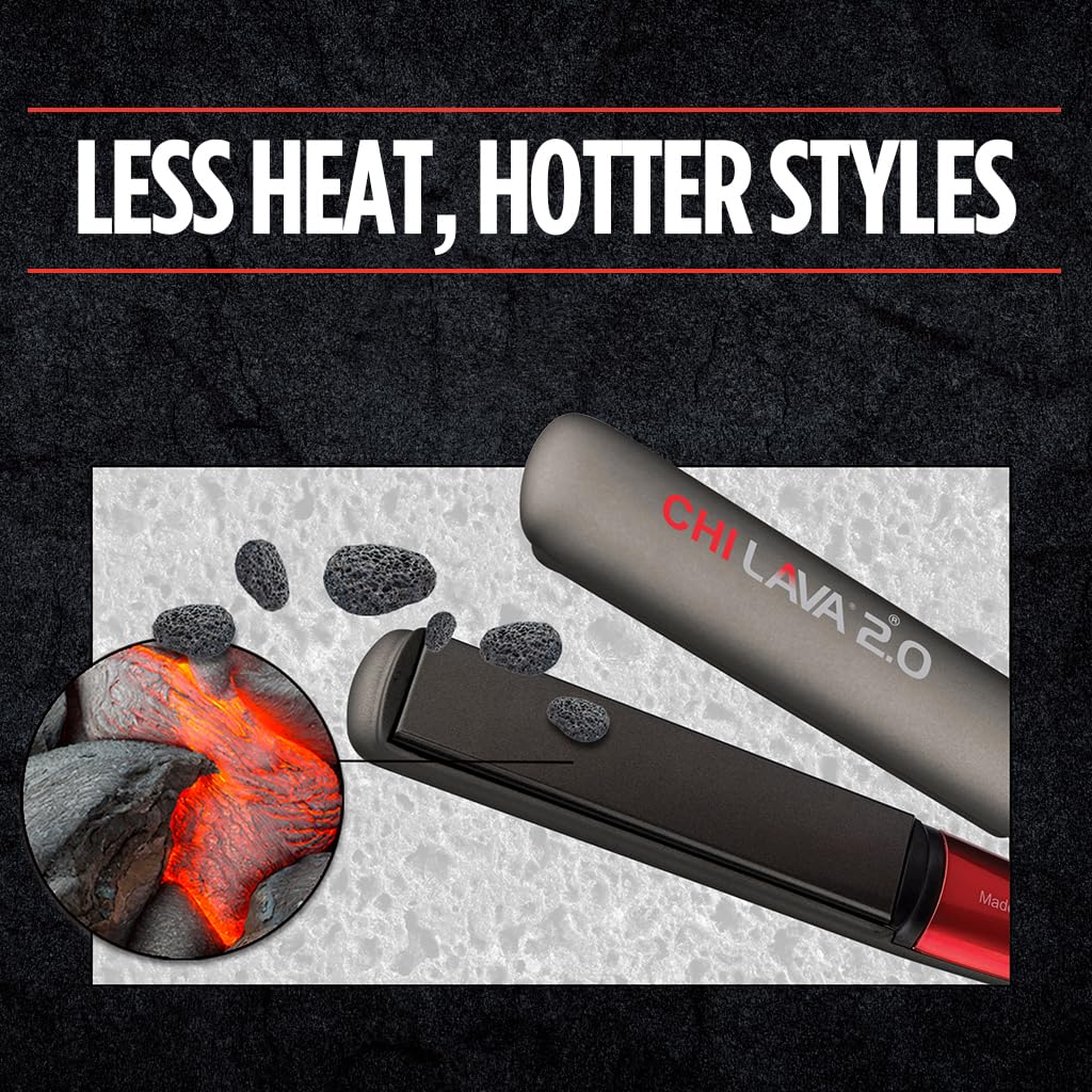 CHI Lava 2.0 Hairstyling Iron 1″ Flat Iron Hair Straightener