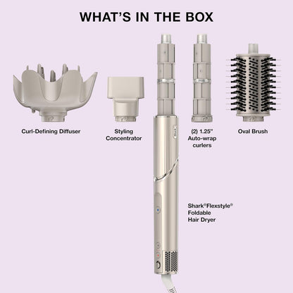 Shark FlexStyle, Air Multi-Styler & Drying System, Diffuser, Stone, HD435