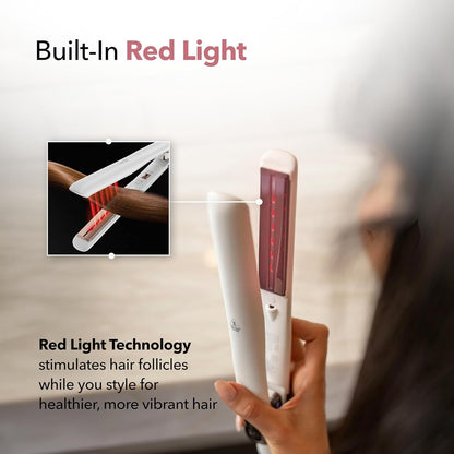 SRILabs StyleQ Flat Iron - Red Light Therapy, Titanium Graphene Plates