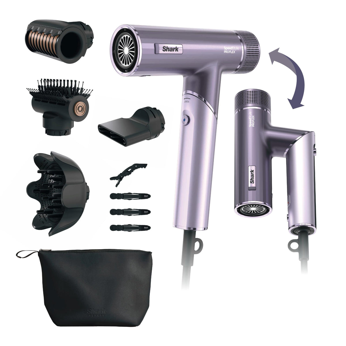 Shark SpeedStyle Hair Dryer, 3 Styling Tools, Fine to Medium Hair, HD331