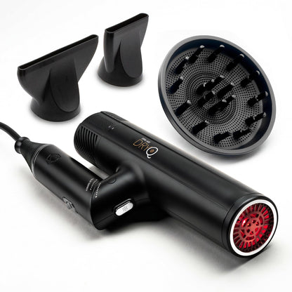 ⁠SRILabs DryQ Infrared Hair Dryer - Red Light, Frizz Control, Dual Voltage