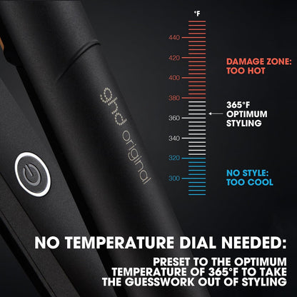 ghd Original Styler Flat Iron Hair Straightener, Black
