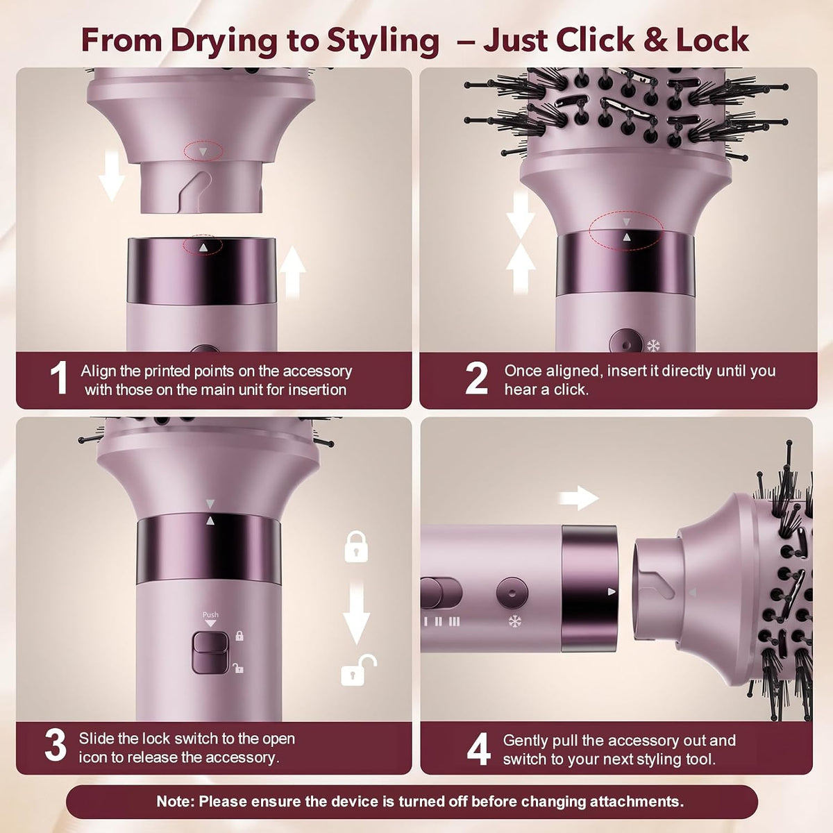 Mythsight StyleVibe 6-in-1 Air Styler with Hair Dryer & Auto-Wrap Curl L/R