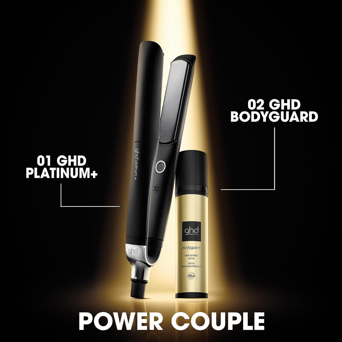 ghd Platinum+ Styler ― 1" Flat Iron Hair Straightener, Professional Ceramic Hair Styling Tool for Stronger Hair, More Shine, & More Color Protection