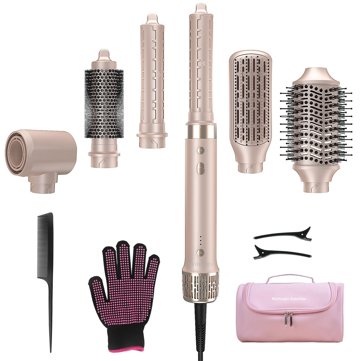 Mythsight StyleVibe 6-in-1 Air Styler with Hair Dryer & Auto-Wrap Curl L/R