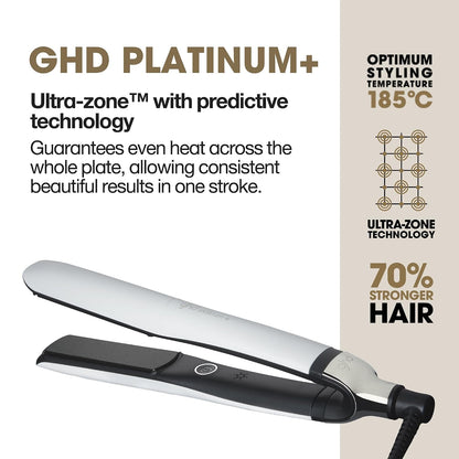 ghd Platinum+ Styler ― 1" Flat Iron Hair Straightener, Professional Ceramic Hair Styling Tool for Stronger Hair, More Shine, & More Color Protection