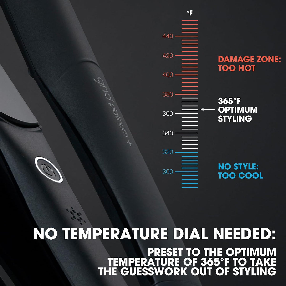 ghd Platinum+ Styler ― 1" Flat Iron Hair Straightener, Professional Ceramic Hair Styling Tool for Stronger Hair, More Shine, & More Color Protection
