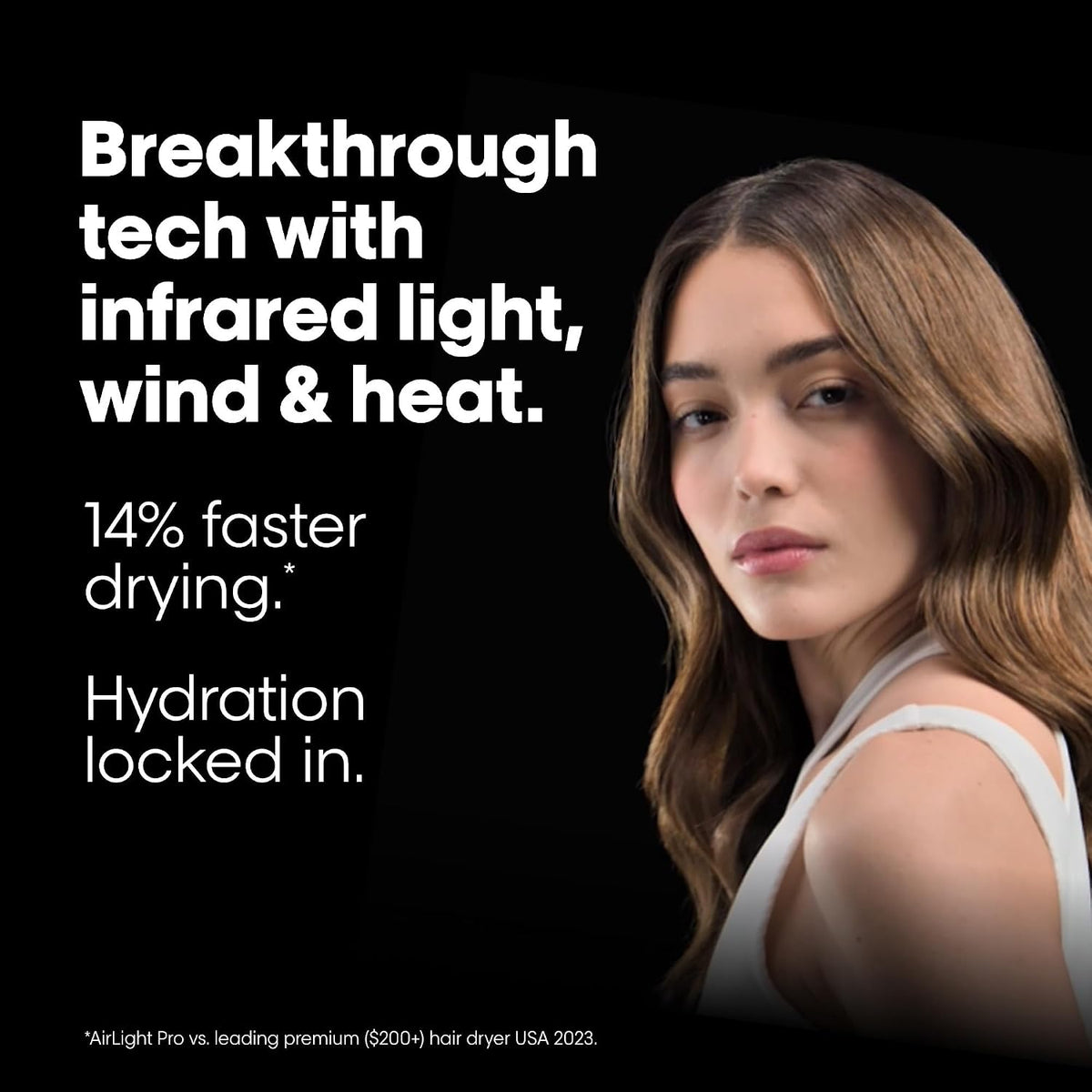 AirLight Pro Hair Dryer - Augmented with Infrared Light, Tested on All Hair Types, Fast Drying Without Damage