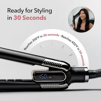 SRILabs StyleQ Flat Iron - Red Light Therapy, Titanium Graphene Plates