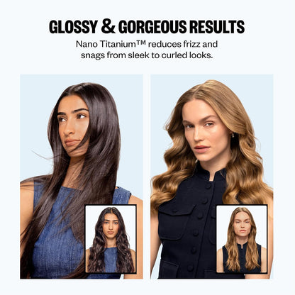 BaBylissPRO Nano Titanium Prima Ionic Hair Straightener – Professional Flat Iron & Curling Iron in One for Stylists, Pro Styling Hair Tool