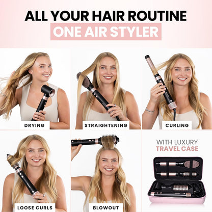 ELLA BELLA® 6 in 1 Professional Hot Air Styler & Straightener, Fast Drying