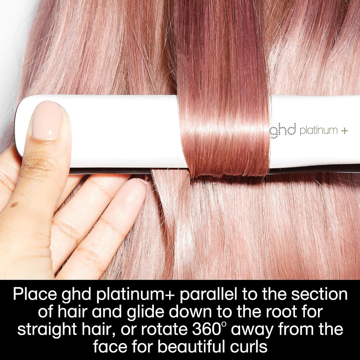 ghd Platinum+ Styler ― 1" Flat Iron Hair Straightener, Professional Ceramic Hair Styling Tool for Stronger Hair, More Shine, & More Color Protection