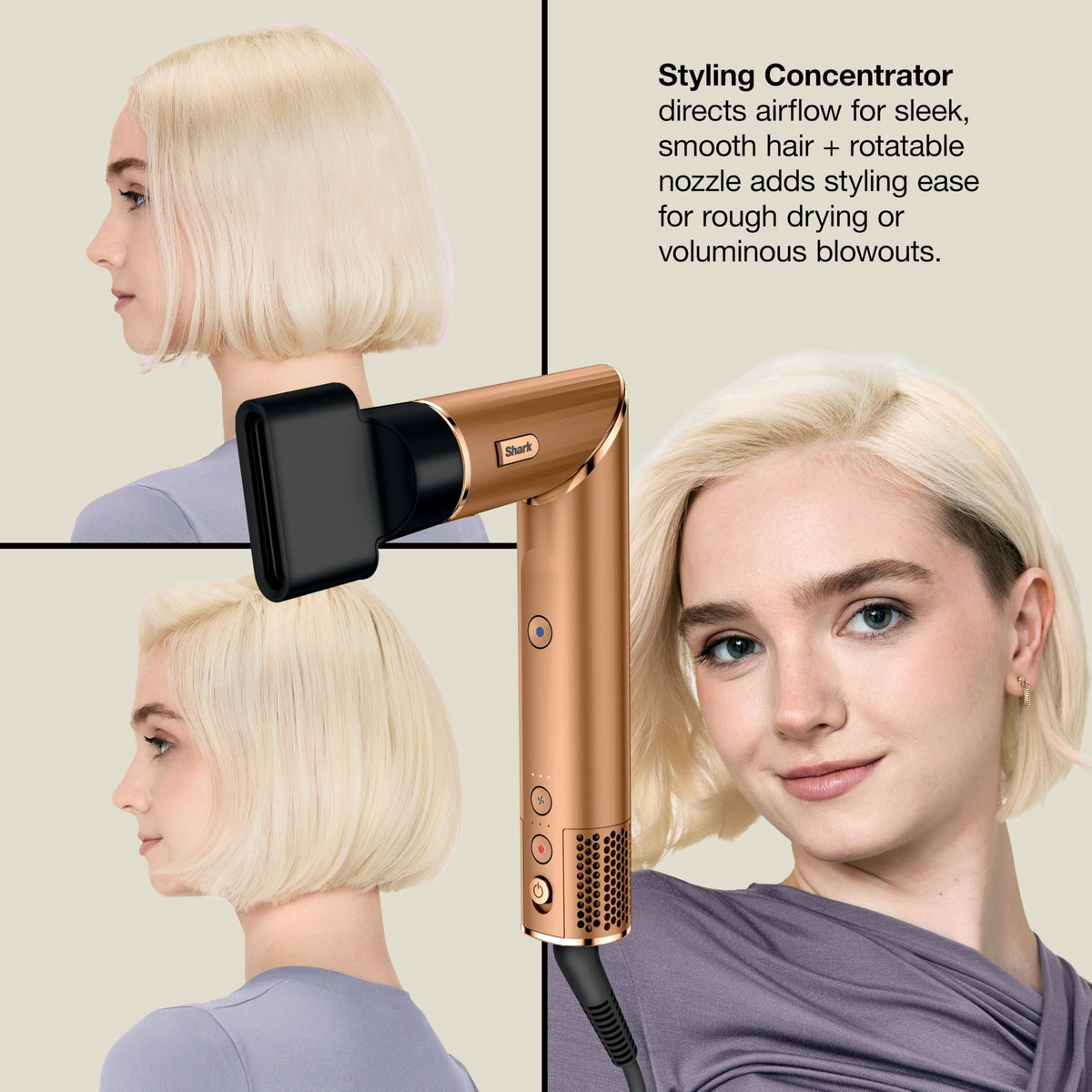 Shark FlexStyle, Air Multi-Styler & Drying System, Coanda, Copper, HD433CP