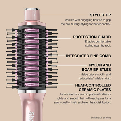 Shark Glossi 2-in-1 Hot Tool & Air Glosser, Lychee Pink, HT302PK