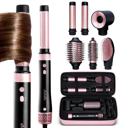 ELLA BELLA® 6 in 1 Professional Hot Air Styler & Straightener, Fast Drying