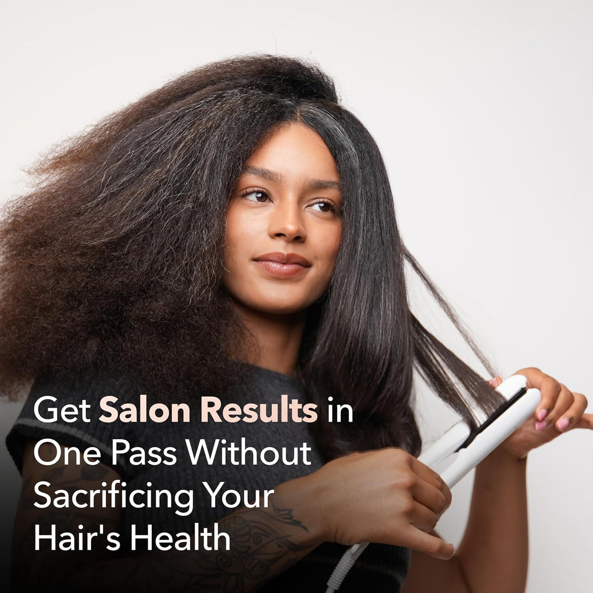 SRILabs StyleQ Flat Iron - Red Light Therapy, Titanium Graphene Plates