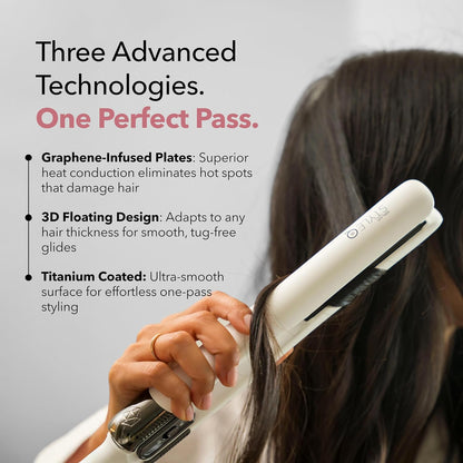 SRILabs StyleQ Flat Iron - Red Light Therapy, Titanium Graphene Plates