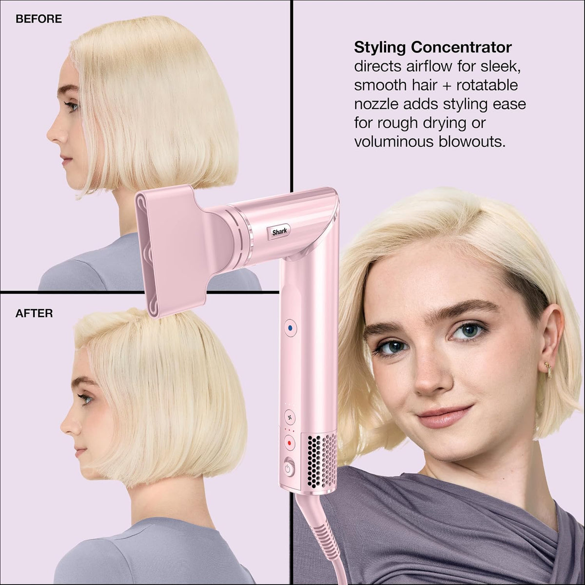 Shark FlexStyle Air Styling & Drying System, Blush, HD431PK2
