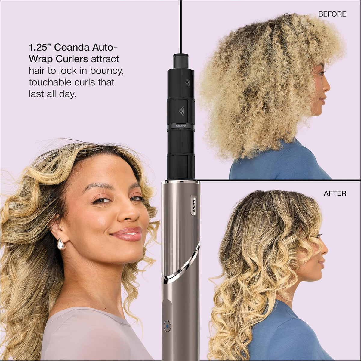 Shark FlexStyle, Air Multi-Styler & Drying System, Mocha Silver, HD431BR